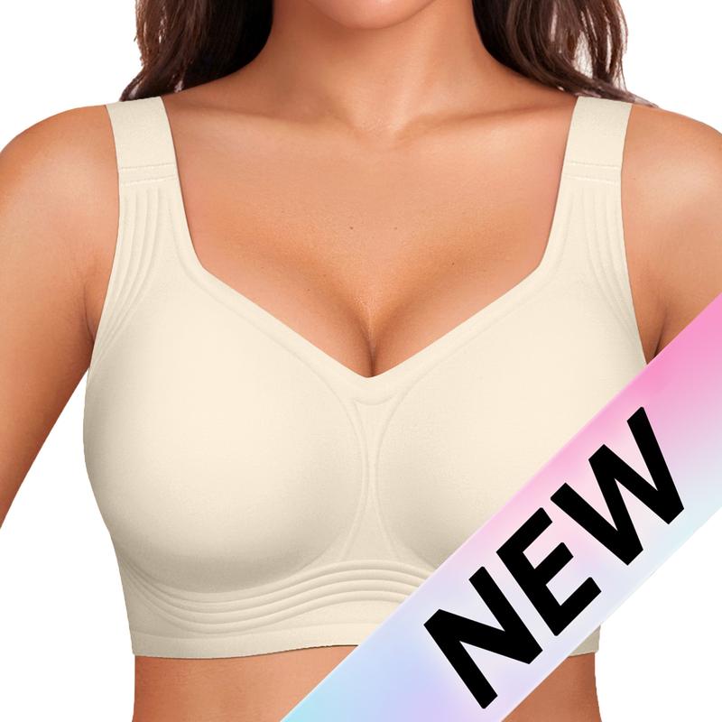Wirefree Bras for Women Full Coverage No Underwire Everyday Bras Comfortable Wireless Padded Bras